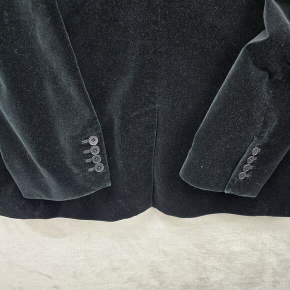 Vintage Juicy Couture Black Velvet Jacket Sz 44 Inside Print Magnificent Skull - Picture 4 of 12